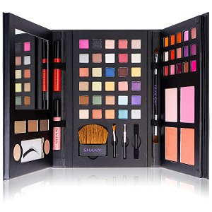 SHANY Luxe Book Conjunto de Maquiagem - Kit de Cosméticos de Viagem Tudo Em Um com 30 Sombras de Olhos, 15 Cores de Batom, 5 Pincéis, 4 Blushes Compactos, 3 Cores