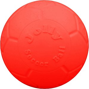 Bola de Futebol Grande Jolly Pets Flutuante e Saltitante para Cachorros, Diâmetro de 8 polegadas, Laranja