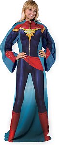Manta Comfy com Mangas, Adulto (48 x 71 pol), Capitã Marvel Poderosa