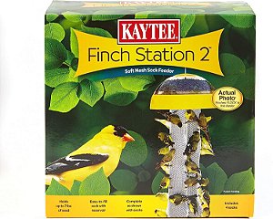 Estação para alimentação de aves silvestres, Bolsa de Malha Macia, Inclui, Amarelo, 4 Bolsas