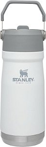 Garrafa de aço inoxidável Stanley IceFlow com canudo, Garrafa de água com isolamento a vácuo para casa, escritório ou carro, Copo reutilizável à prova de vazamentos com canudo e alça.