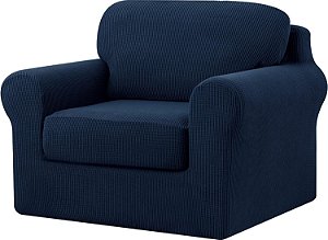 Capas de sofá subrtex 3 peças, capas de sofá multifuncionais com capas de almofada separadas e capas de encosto separadas, protetor de móveis (pequeno, marinho)