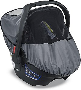 Capa de assento de carro para bebê Britax B-Covered All-Weather - UPF 50 - Impermeável - Janela de malha ventilada para proteção contra insetos, 16x17x25 polegadas (embalagem com 1 un