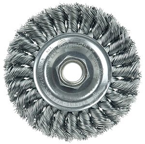 Weiler 13120V 4 Pincel de Arame de Torção Padrão, Preenchimento de Aço .020, Porca 5/8-11 UNC, Pronto para Venda, Fabricado nos EUA, (Pacote com