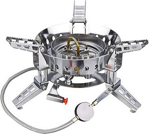 Fogão de Camping Bulin 3800W/5800W/6800W/18000W Fogão de Campismo a Gás Camping Portátil Fogão de Acampamento Dobrável Leve à Prova de Vento Fogão a Propano para Ac