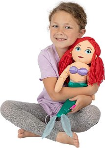 Roupa de cama Disney Princess Ariel super macio almofada de pelúcia, Oficial produto da Disney By Franco, 1 unidade (embalagem de 1)