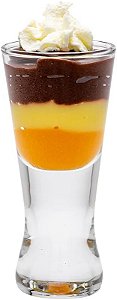 Copos para sobremesa de 1,5 onças da Restaurantware, 6 copos de shot para aperitivos soprados finamente - silhueta em ampulheta, sirva shots ou amostras de degustação, copos de sobremesa em