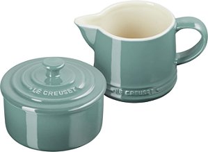 Le Creuset Cerâmica Assinatura, Conjunto de Sal Marinho, Creme e Açúcar, Creme: 300 ml, Açúcar: 8oz