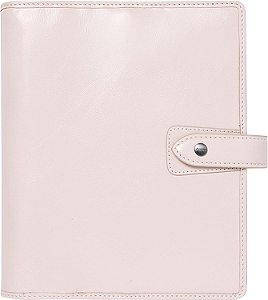 Organizador Filofax Malden, Tamanho A5, Rosa - Couro de Búfalo de Grão Integral, Seis Argolas, com Agenda Semanal em Algodão Creme, Multilíngue, 2024 (C022617-24)
