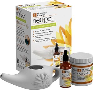 Kit Inicial Completo de Limpeza dos Seios Nasais Himalayan Chandra ECO Neti Pot