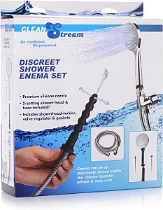 Sistema de Limpeza para Enema no Chuveiro Cleanstream Aqua Shot, Preto
