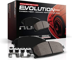 Freio traseiro Power Stop Z23-1510 Evolution Sport com pastilhas de freio de cerâmica infundida com fibra de carbono e ferragens