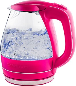 Chaleira Elétrica de Vidro OVENTE Aquecedor de Água 1.5 Litros de Vidro Borossilicato Fervura Rápida Aquecedor de Bancada - Desligamento Automático Livre de BPA Aque