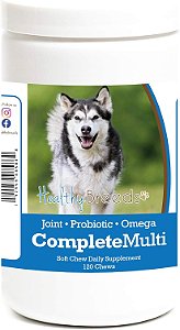 Healthy Breeds Alaskan Malamute Tudo em Um Multivitamínico em Tablete Mastigável 120 Contagem