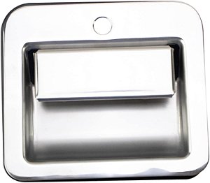 Maçaneta externa dianteira de metal cromado TRQ para porta do motorista do lado esquerdo para Kenworth