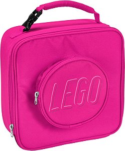 Saco de Almoço de Tijolo LEGO, Rosa, Unissex, Poliéster, 11 x 8 x 3