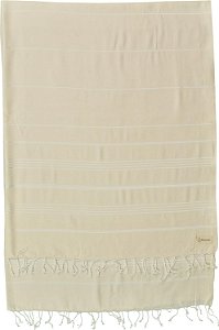 Cobertor de algodão 100% Bersuse - Anatolia XL Turkish Towel - 61 x 82 polegadas, Natural