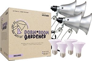 Kit de luzes de cultivo LED Miracle LED para plantas de dormitório - Espectro vermelho e azul Lâmpada de crescimento de única planta 6W substituindo lâmpada de crescimento incandescente de 75W e fixação