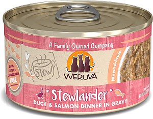 Guisados Clássicos para Gatos da Weruva, Stewlander com Pato e Salmão em Molho, Lata de 2,8oz (Pacote com 12)