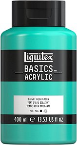 Tinta acrílica Liquitex BASICS, frasco de 400ml (13.5 oz), verde aqua brilhante