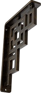 Suporte Metálico Ekena Millwork BKTM01X05X08SERABS, 1 1/2 L x 5 1/2 P x 8 A, Latão Antigo