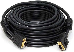 Cabo Monoprice 50ft Super VGA M/M CL2 Avaliado (Para Instalação em Parede) com Ferrites (Banho de Ouro)