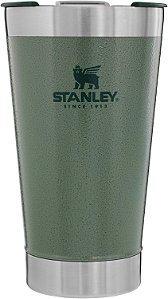 Caneca de cerveja de aço inoxidável Stanley Classic Stay Chill Vacuum Insulated Pint Tumbler, 16oz com abridor de garrafas embutido, copo de metal resistente de parede dupla, lavável na máquina de lavar lou