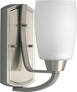 Iluminação Progressiva P2794-09 Wisten Banho & Vaidade, 4-1/2 polegadas de largura x 8-1/4 polegadas de altura, Níquel