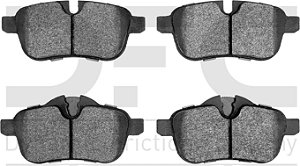 Pastilhas de Freio Avançadas da Empresa Dynamic Friction Company 5000 - Baixo Teor Metálico 1551-1433-00 - Conjunto Traseiro