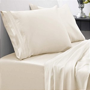 Roupa de cama tamanho Queen Size - Lençóis de luxo respiráveis com elástico completo e alças de canto seguras embutidas - Coleção Suprema 1800 extra macia conjunto de cama com bolso profundo, jogo de lenç