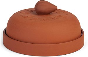 Assadeira de Alho Fox Run, 7 polegadas, Terra Cotta, Vermelho