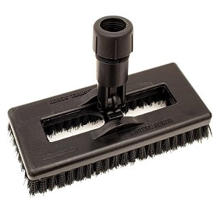 Escova retangular de poliéster para limpeza de pisos SPARTA 3638831EC03, com cabeça giratória para limpeza, 8 polegadas, preta.