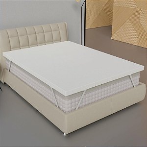 Zutan, Toppers de Colchão Firme Médio de 1 Polegada com Capa Respirável, Protetor de Colchão Refrescante para Dor nas Costas, Macio e Removível, Queen, Branco