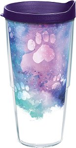 Tervis Pegadas de Patas Fabricado nos EUA Copo de Viagem Isolado de Parede Dupla Mantém Bebidas Frias e Quentes, 24oz, Clássico