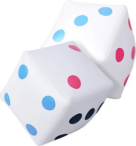 Dados Infláveis Gigantes da GoSports de 2 pés 2 Pacotes - Tamanho enorme com Inflação Rápida da Válvula