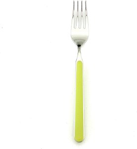 Garfo de Mesa Mepra AZB10L71102 Fantasia - [Pacote com 24], Verde Limão, 19,8 cm, Talheres de Aço Inoxidável Seguros para Lava-Louças