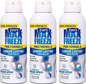 Zim's Max-Freeze Fórmula Profissional Spray, 3.4 Onças (Pacote com 3)