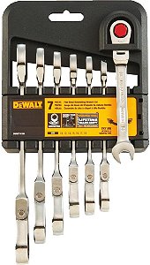 JOGO DE CHAVE DE CATRACA FLEXÍVEL DEWALT 007PC