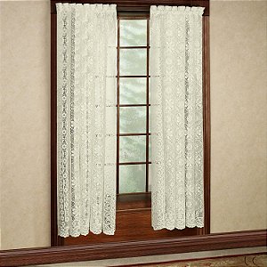 Coleção de Cortinas para Janelas Tratamento de Painel 63 ou 84 de Comprimento em Padrões e Designs Estilosos e Únicos para Todos os Tipos de Decoração Doméstica, Creme Hopewell