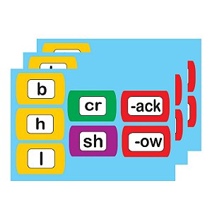 Produções Ashley Die-Cut Magnetic Foam Word Chunking, 100 peças por pacote, 3 Pacotes.