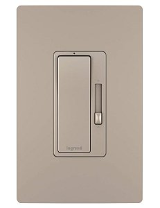 Legrand - Pass & Seymour Interruptor de Luz Dimmer Radiant com Placa de Parede, para Luzes LED Reguláveis, Lâmpadas LED e CFL de 450W - 700W Incandescente e Halógena, Níquel, RHCL453