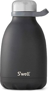 Garrafa S'well em Aço Inoxidável - 40 Oz - Ônix - Garrafa de Aço Inoxidável com Isolamento a Vácuo de Três Camadas Mantém Bebidas Geladas por 40 Horas e Quentes