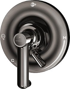 Symmons S-5300-BLK-TRM Museo Válvula de Controle de Chuveiro em Grafite Polido (Válvula Não Incluída)