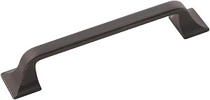 Puxadores de armário de cozinha de núcleo sólido, luxuosos, para portas e gavetas de cômoda, 10 unidades, Bronze Vintage, Coleção Forge, 5-1/16 Polegadas (128mm) de
