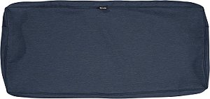 Capa deslizante para almofada de banco/settee ao ar livre Classic Accessories Montlake FadeSafe à prova d'água 54 x 18 x 3 polegadas, capa para almofada de balanço de móveis de pátio, az