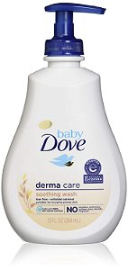 Baby Dove Sabonete Líquido Relaxante para Aliviar a Pele Delicada do Bebê - Lava a Eczema, Elimina Bactérias, Sem Perfume ou Corantes Artificiais, Livre de Parabenos e Ftalatos