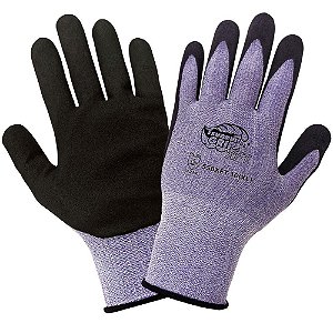 Global Glove 550XFT - Tsunami Grip XFT - Luva revestida com tecnologia Xtreme Foam - Médio, Preto, Roxo.