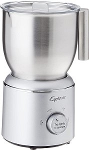 Frother de leite automático Capresso Froth Select e fabricante de chocolate quente, aço inoxidável 209.05, prateado, 20 onças