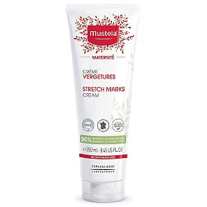 Creme para Estrias na Gravidez da Maternidade Mustela - Hidratante para Massagem de Cuidados Naturais com Abacate, Maracujá e Manteiga de Karité - Levemente Perfumado ou sem Fragrância - V
