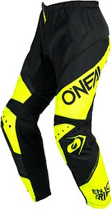 Calça O'Neal Element Boys Racewear Preta/Neon 12/14